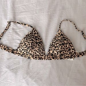 Hollister Cheetah Print Bikini Top XS